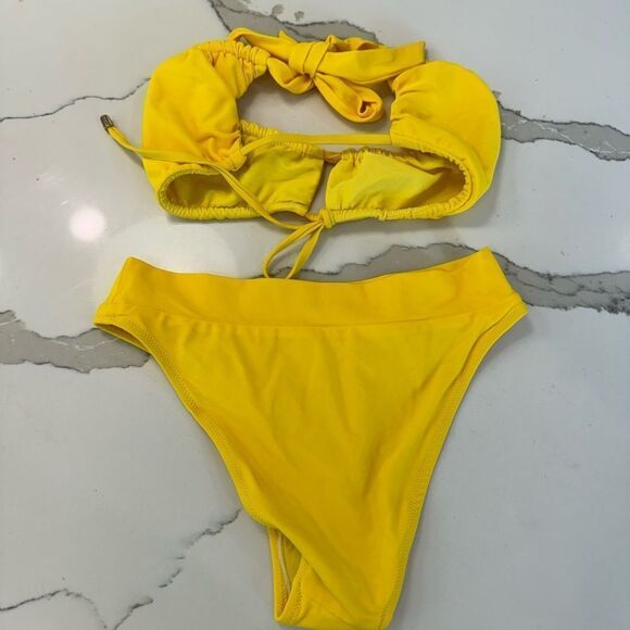 Blackbough yellow bikini two piece sz small - Picture 4 of 5